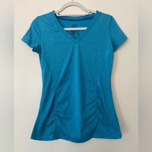 Champion Blue Fitted Materntiy Workout T-Shirt